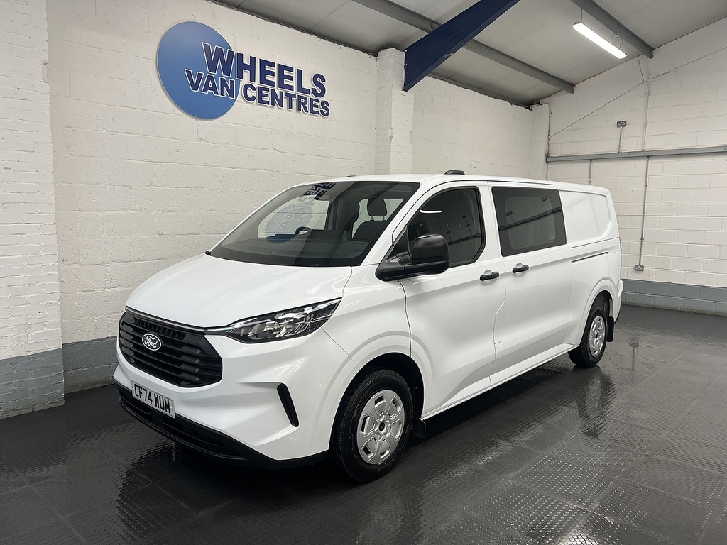 Ford Transit Custom 2.0 320 Ecoblue Trend Crew Van Double Cab Dies White