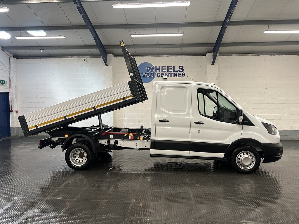 Ford Transit Custom 2.0 350 Ecoblue Leader Chassis Double Cab Dies BD23DDU White #6