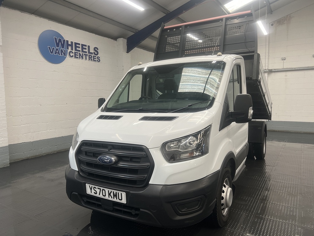 Ford Transit Custom 350 Ecoblue Leader L2 Trw Single Cab Tipper White