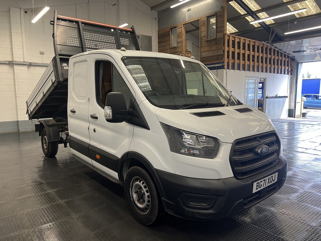 Ford Transit Custom 2.0 350 Ecoblue Leader Tipper Double Cab Diese BG71XOJ White #3