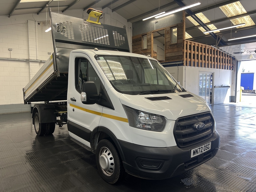 Ford Transit Custom 2.0 350 Ecoblue Hd Leader Single Cab Tipper Di WN72OSC White #2