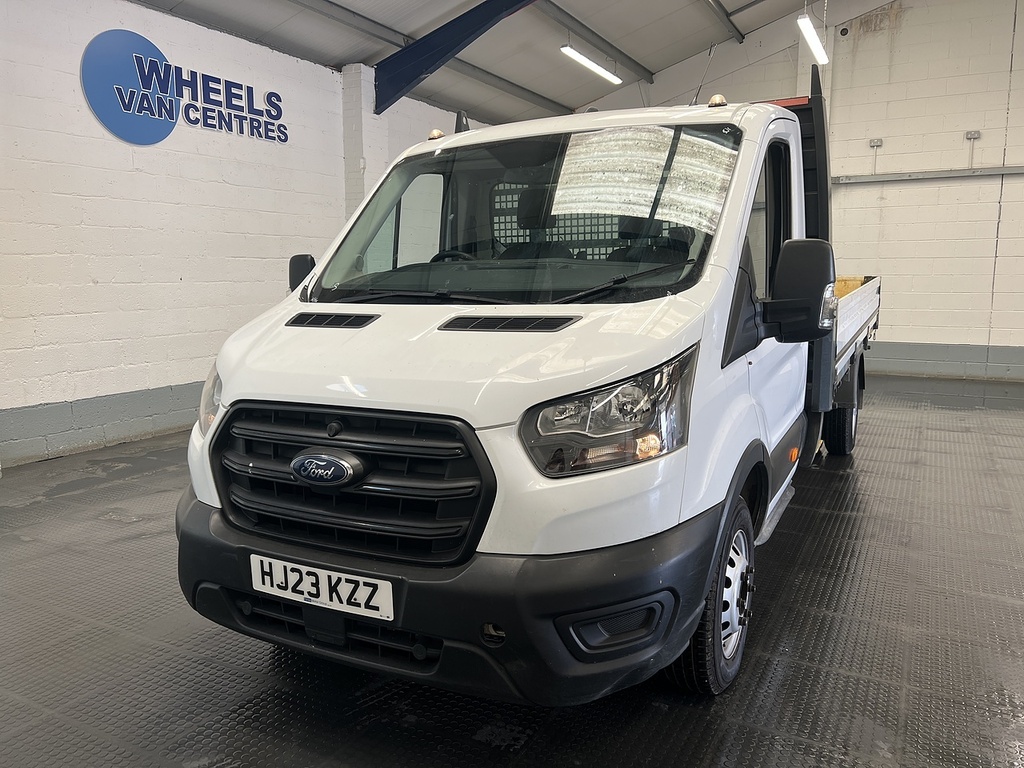 Ford Transit Custom 350 Ecoblue Leader 2.0 L4dropside Dies White
