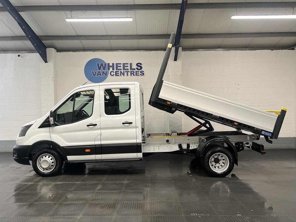 Ford Transit Custom 350 Ecoblue Leader 2.0 Double Cab Tipper Manua White #2