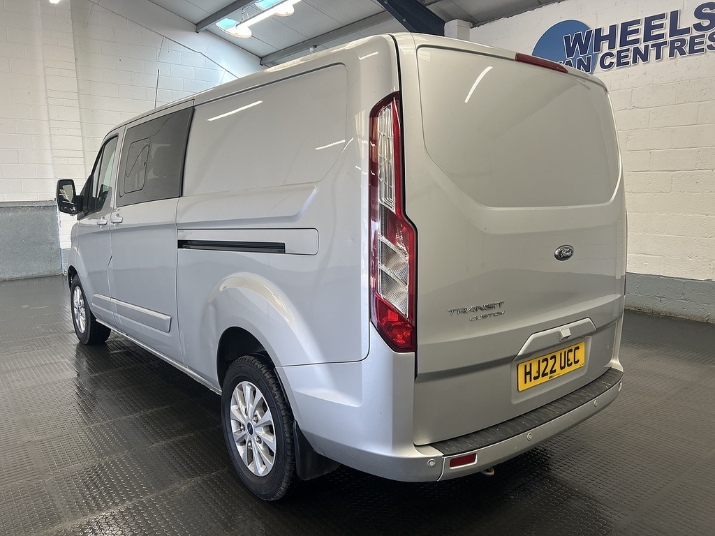 Ford Transit Custom 2.0 320 Ecoblue Limited Crew Van Double Cab Di HJ22UCC Silver #2