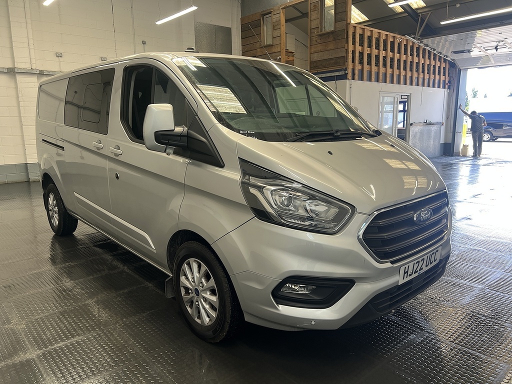 Ford Transit Custom 2.0 320 Ecoblue Limited Crew Van Double Cab Di HJ22UCC Silver #4