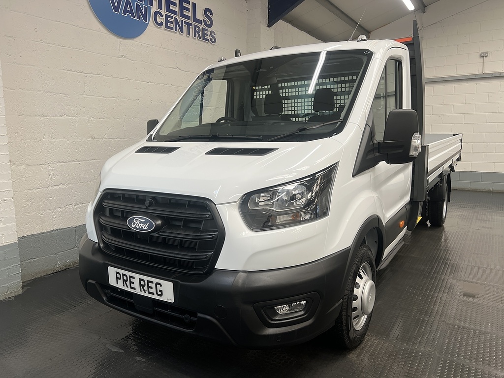 Ford Transit Custom 2.0 350 Ecoblue Leader Dropside White