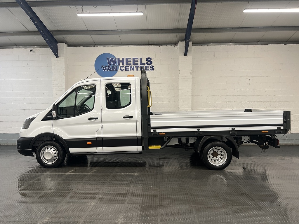 Ford Transit Custom 350 Ecoblue Leader Crew Cab L4dropside White #2