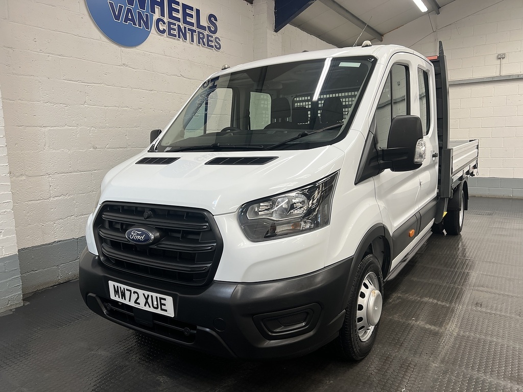 Ford Transit Custom 350 Ecoblue Leader Crew Cab L4dropside White