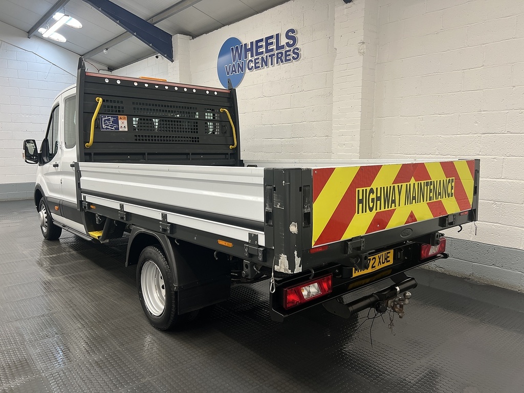Ford Transit Custom 350 Ecoblue Leader Crew Cab L4dropside White #3