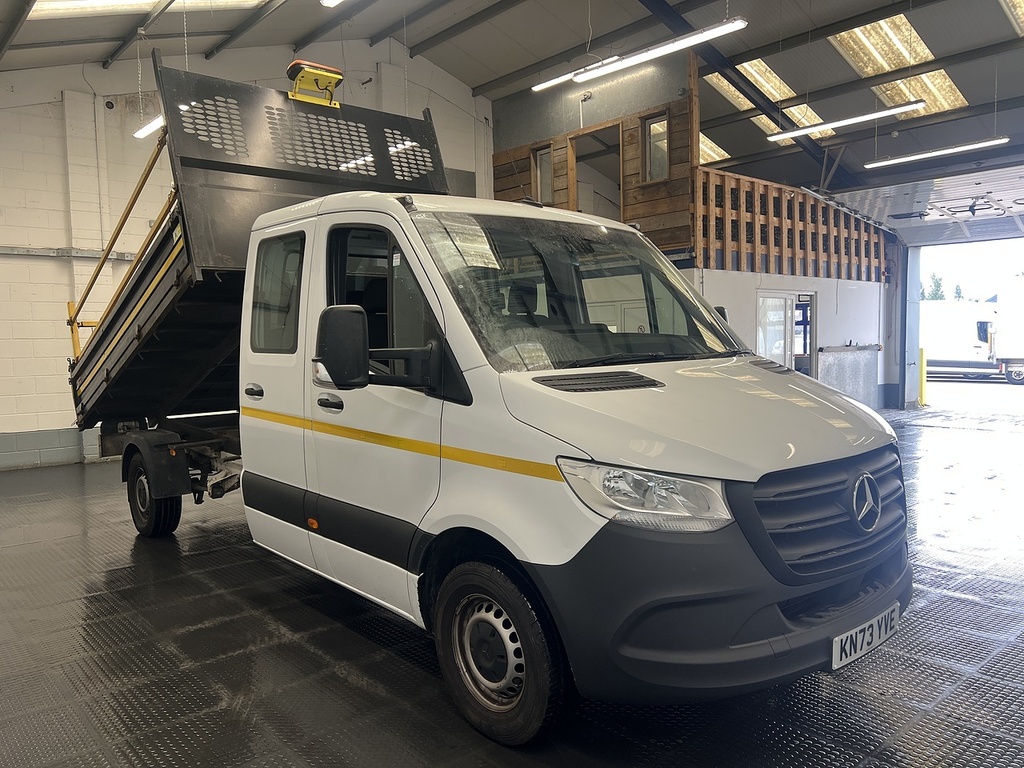 Mercedes-Benz Sprinter 314 Cdi Crew Cab Tipper White #2