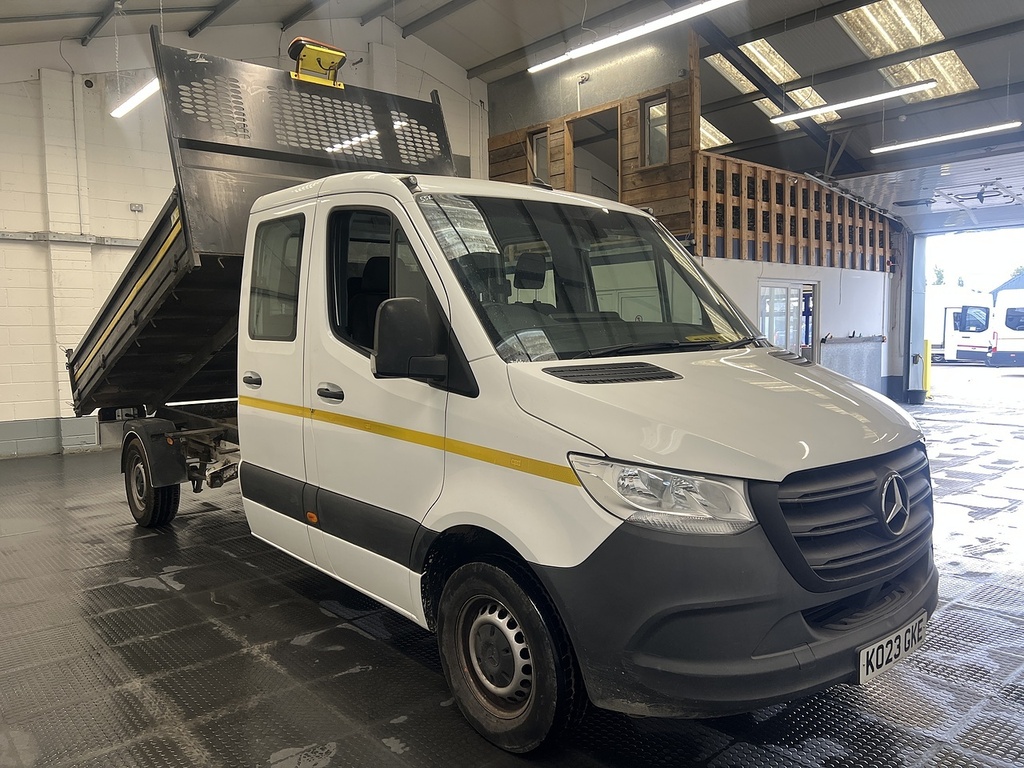 Mercedes-Benz Sprinter 314 Cdi Crew Cab Tipper White #2