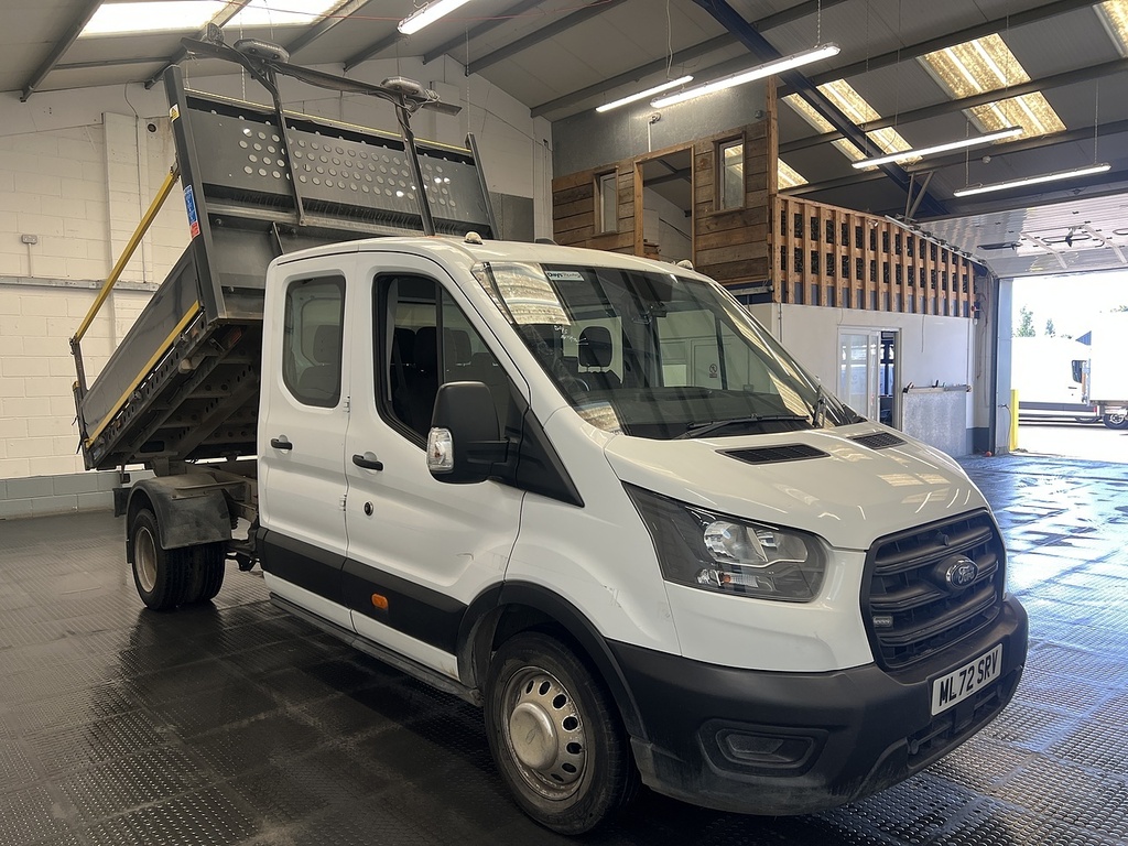 Ford Transit Custom 2.0 350 Ecoblue Hd Leader Double Cab Tipper Di ML72SRV White #3