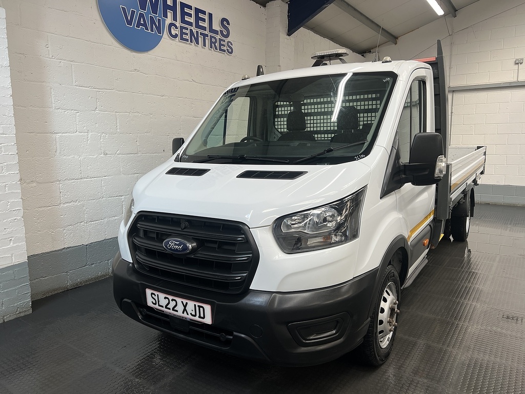 Ford Transit Custom 350 Ecoblue Leader 2.0 L4 Xlwb Dropside White
