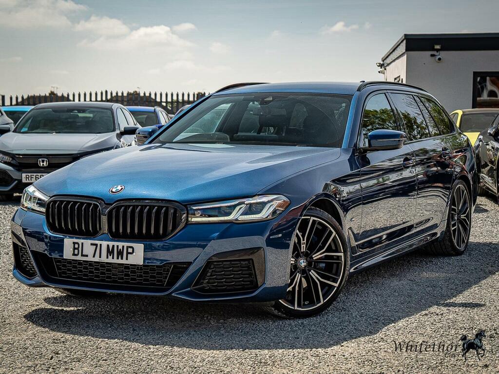 BMW 5 Series 2.0 520D Mht M Sport Touring Steptronic Euro 6 S Blue #3
