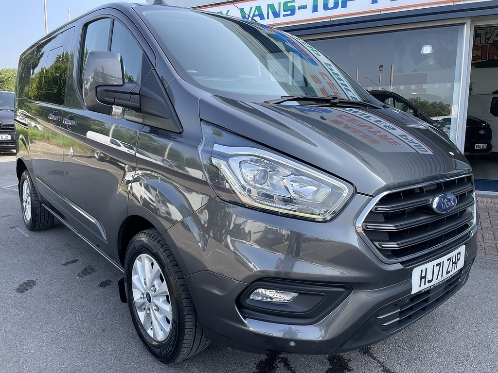 Ford Transit Custom 2.0 300 Ecoblue Limited Crew Van Double Cab Di HJ71ZHP Grey #2