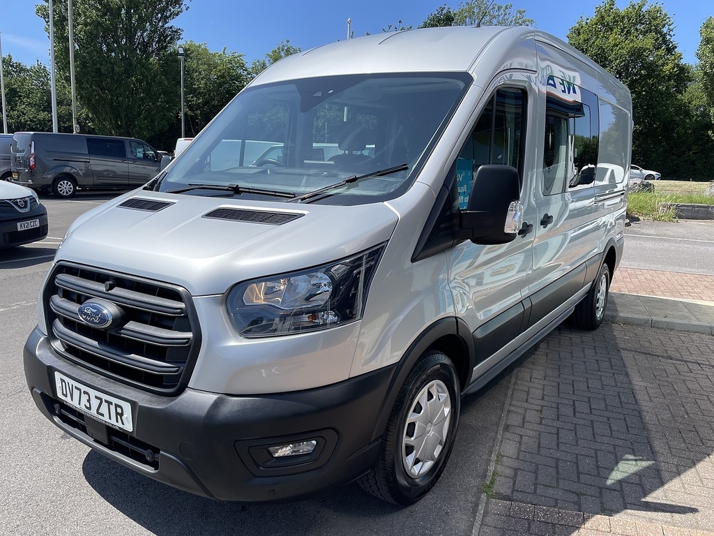 Ford Transit Custom 2.0 350 Ecoblue Trend Crew Van Double Cab Dies DV73ZTR Silver #4
