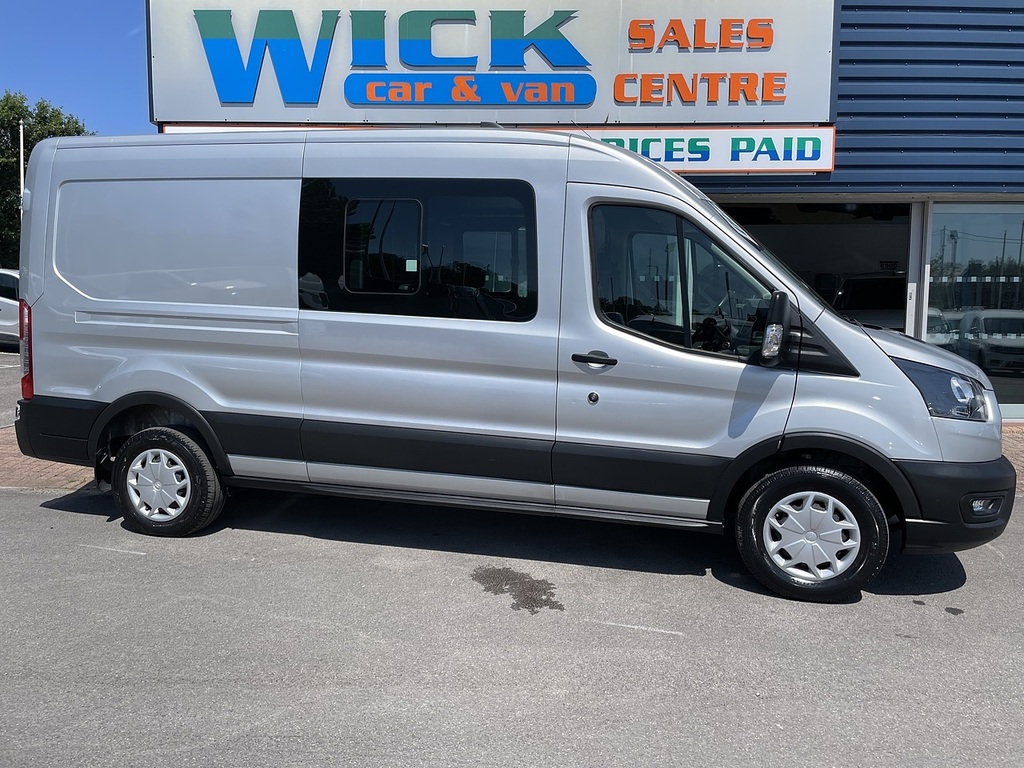 Ford Transit Custom 2.0 350 Ecoblue Trend Crew Van Double Cab Dies DV73ZTR Silver #5