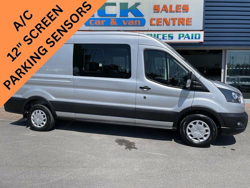 Ford Transit Custom 2.0 350 Ecoblue Trend Crew Van Double Cab Dies DV73ZTR Silver