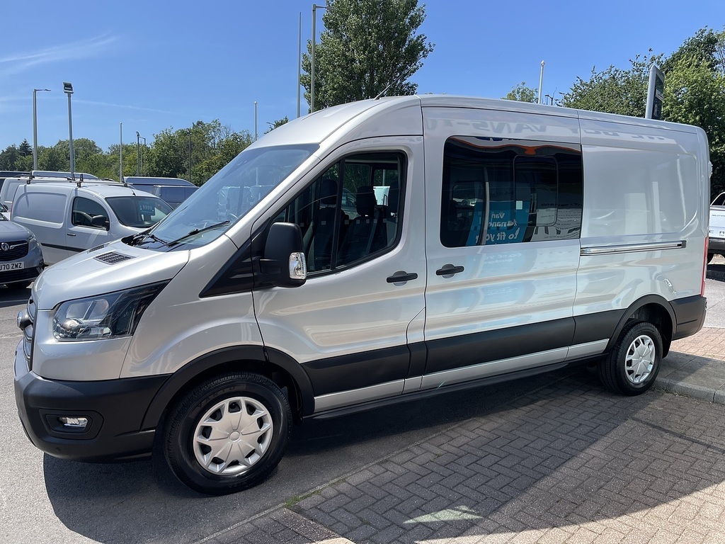 Ford Transit Custom 2.0 350 Ecoblue Trend Crew Van Double Cab Dies DV73ZTR Silver #6