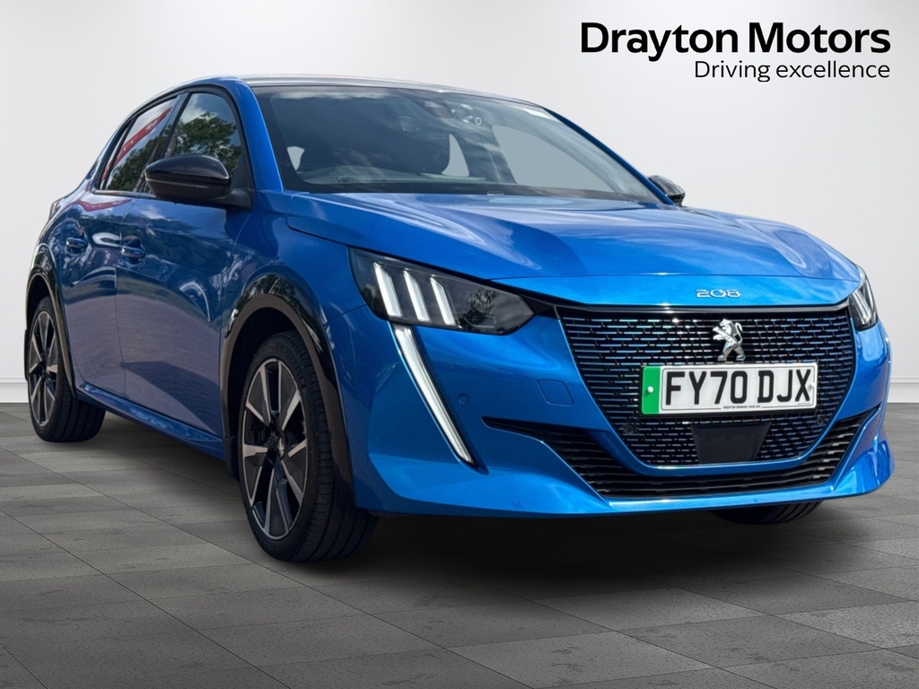 Peugeot e-208 50Kwh Gt Line Hatchback 136 Ps Blue