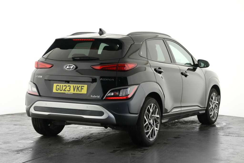 Hyundai Kona 1.6 Gdi Hybrid Ultimate Dct GU23VKF Black #3