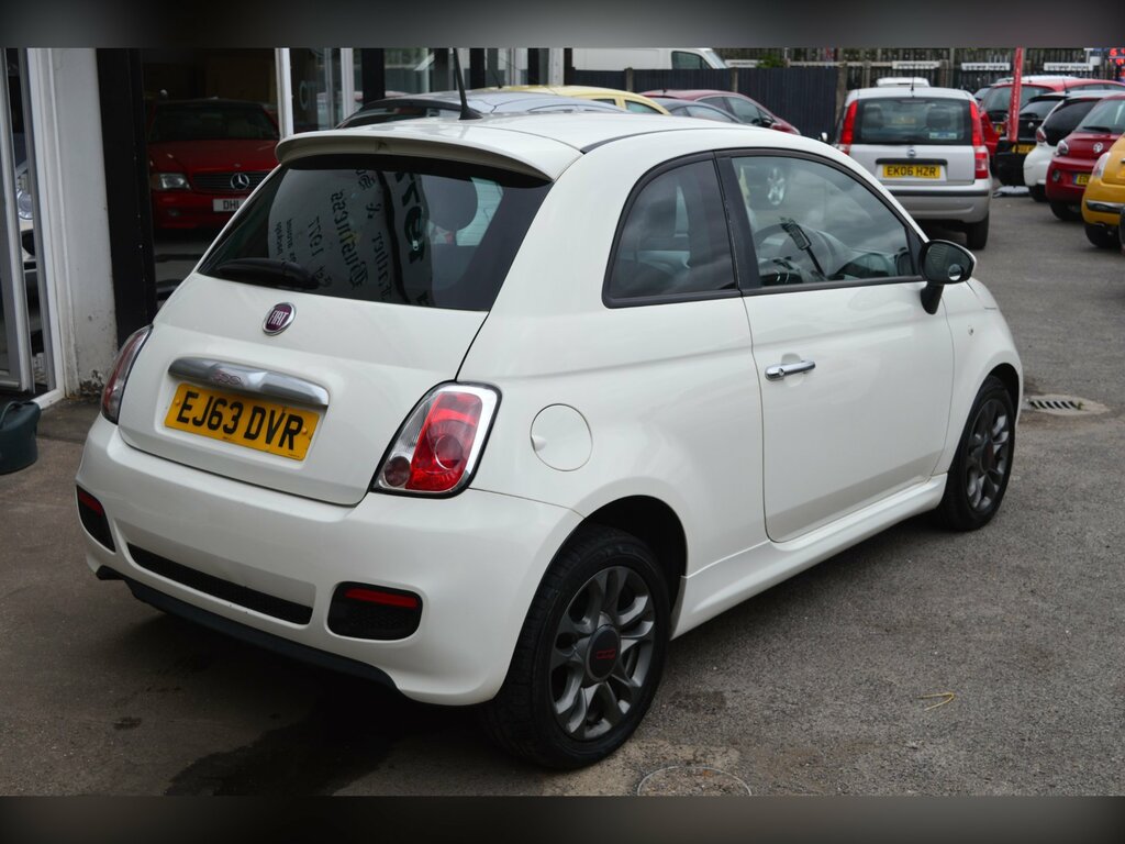 Fiat 500 1.2 S Hatchback Euro 5 Ss 69 White #6