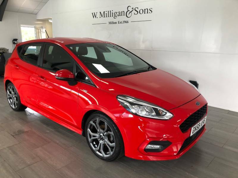 Ford Fiesta 1.0 Ecoboost 140 St-line - 2018 68 GK68AYS Red #2