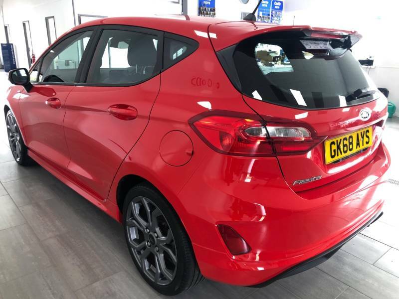 Ford Fiesta 1.0 Ecoboost 140 St-line - 2018 68 GK68AYS Red #6
