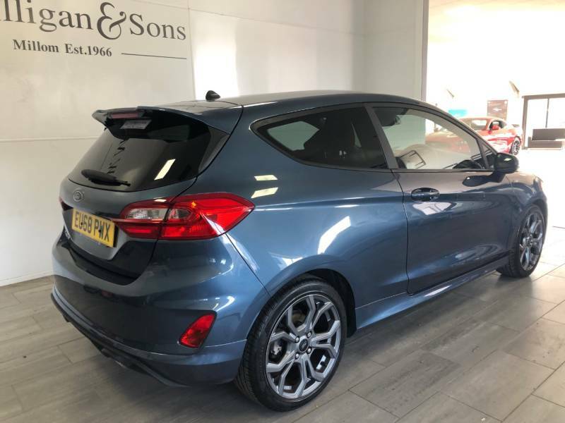 Ford Fiesta 1.0 Ecoboost 125 St-line EU68PWX Blue #4