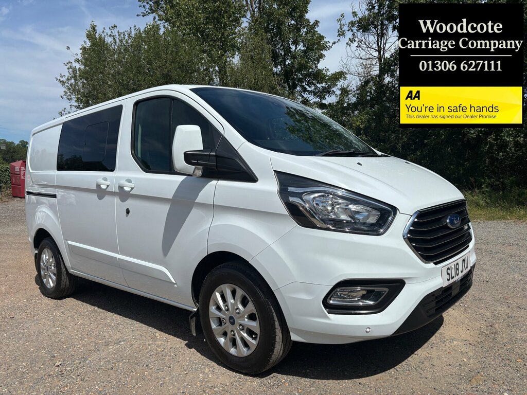 Ford Transit Custom 2.0 300 Ecoblue Limited Crew Van Double Cab Di SL18JXU White