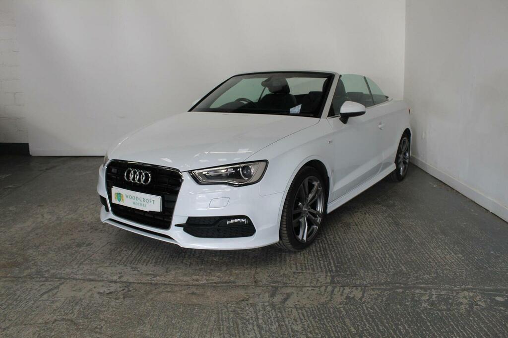 Audi A3 Cabriolet Convertible 2.0 Tdi S Line Euro 6 Ss 2015 White #2