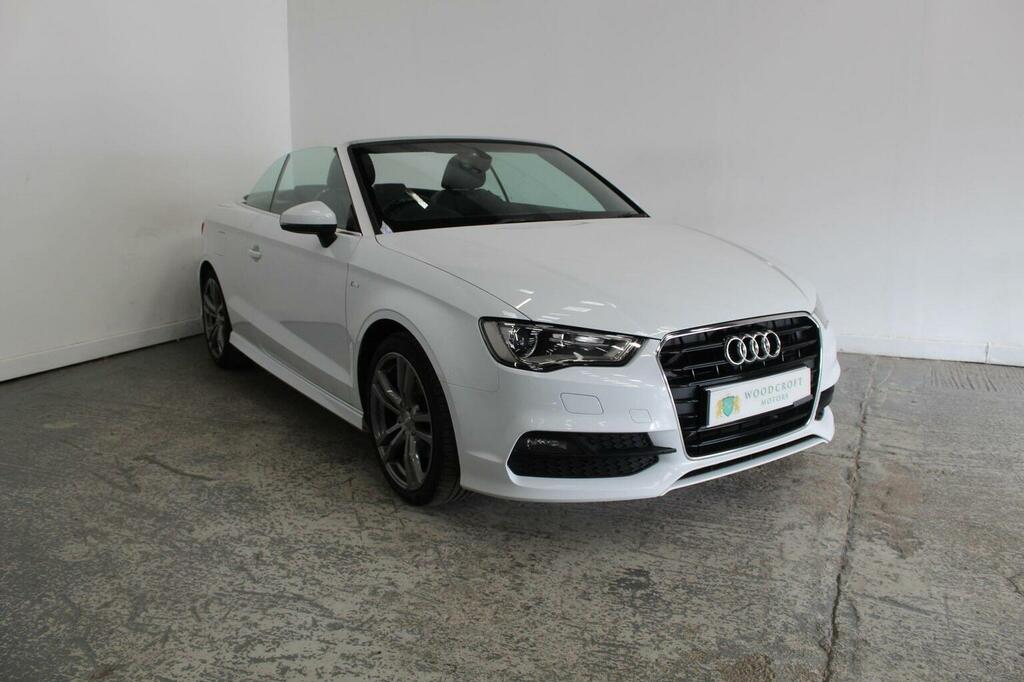 Audi A3 Cabriolet Convertible 2.0 Tdi S Line Euro 6 Ss 2015 White