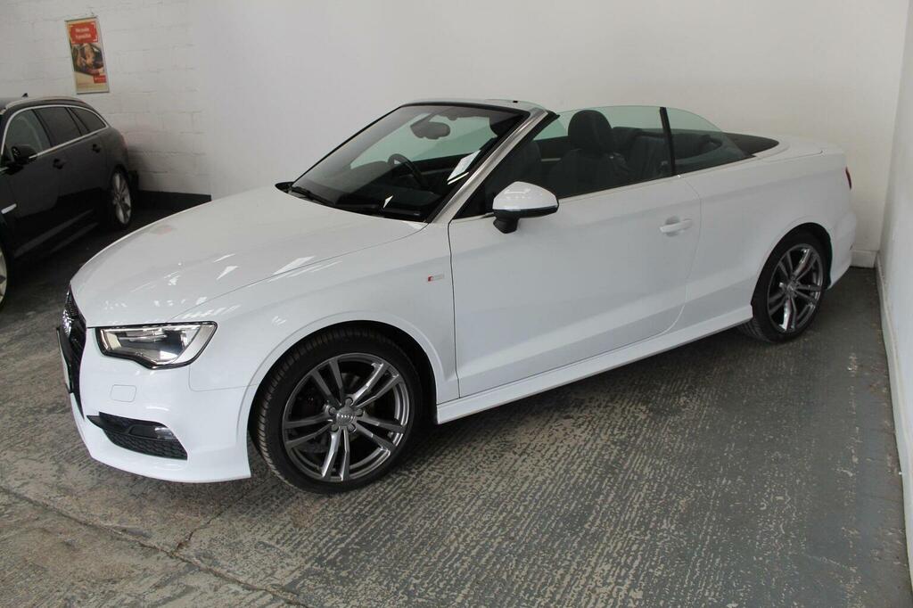 Audi A3 Cabriolet Convertible 2.0 Tdi S Line Euro 6 Ss 2015 White #4