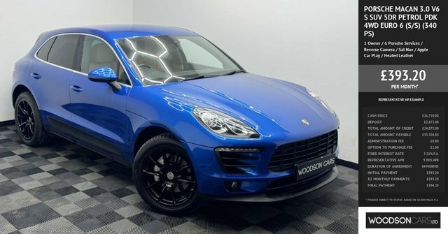 Porsche Macan 2018 3.0 V6 S Suv Pdk 4Wd Euro 6 Ss Blue #3