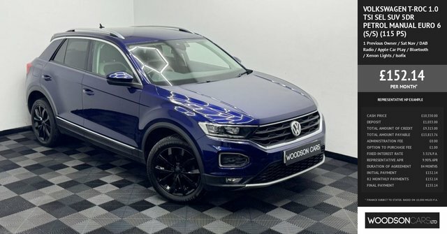 Volkswagen T-Roc 2018 1.0 Tsi Sel Suv Euro 6 Ss VN68UAM Blue #3