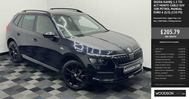 Skoda Kamiq 2020 1.5 Tsi Act Monte Carlo Suv Black #3