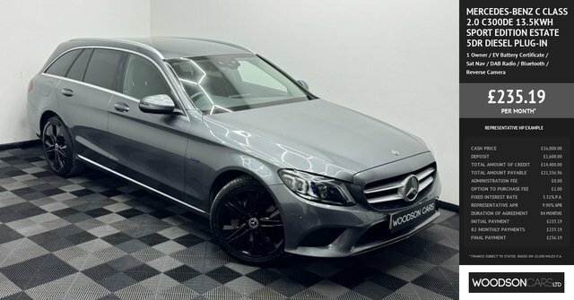 Mercedes-Benz C Class 2021 2.0 C300de 13.5Kwh Sport Edition Estate D Grey #3