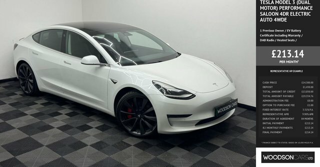 Tesla Model 3 2020 Dual Motor Performance Saloon LB69CUK White #3