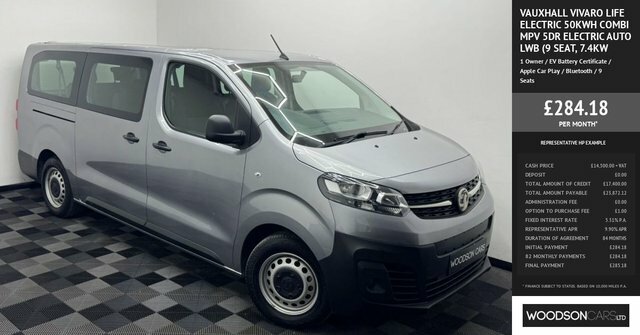 Vauxhall Vivaro 2023 50Kwh Combi Mpv Lwb 9 Seat FN23ZTK Grey #3
