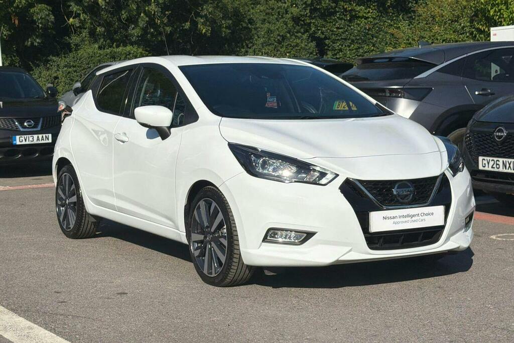Nissan Micra 1.0 Ig T Tekna Hatchback Xtron White