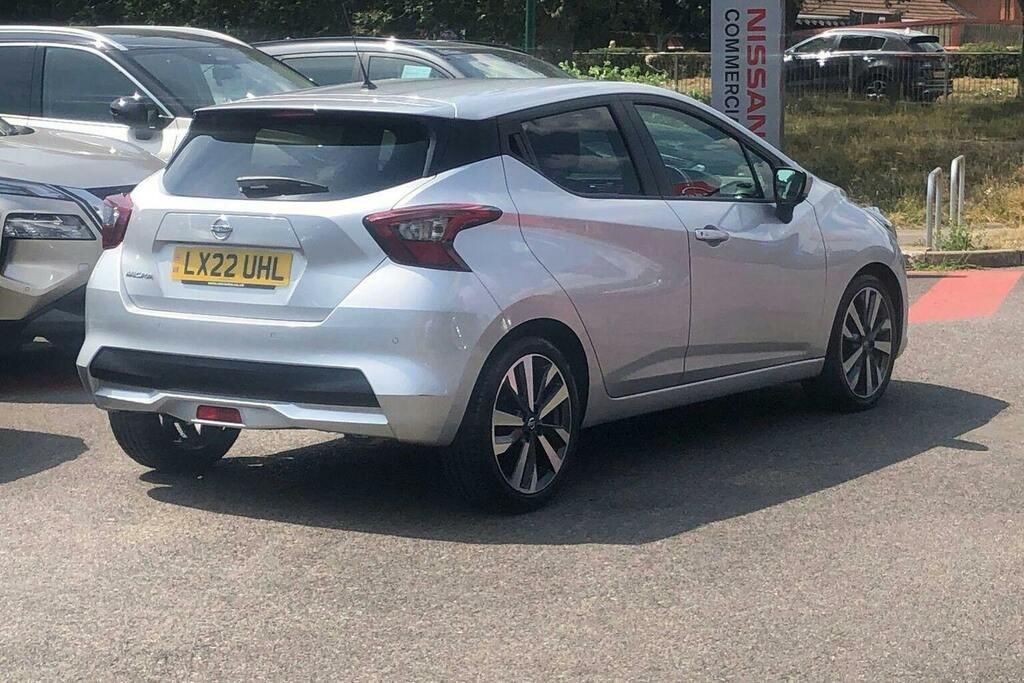 Nissan Micra 1.0 Ig T Tekna Hatchback Xtron LX22UHL Silver #3
