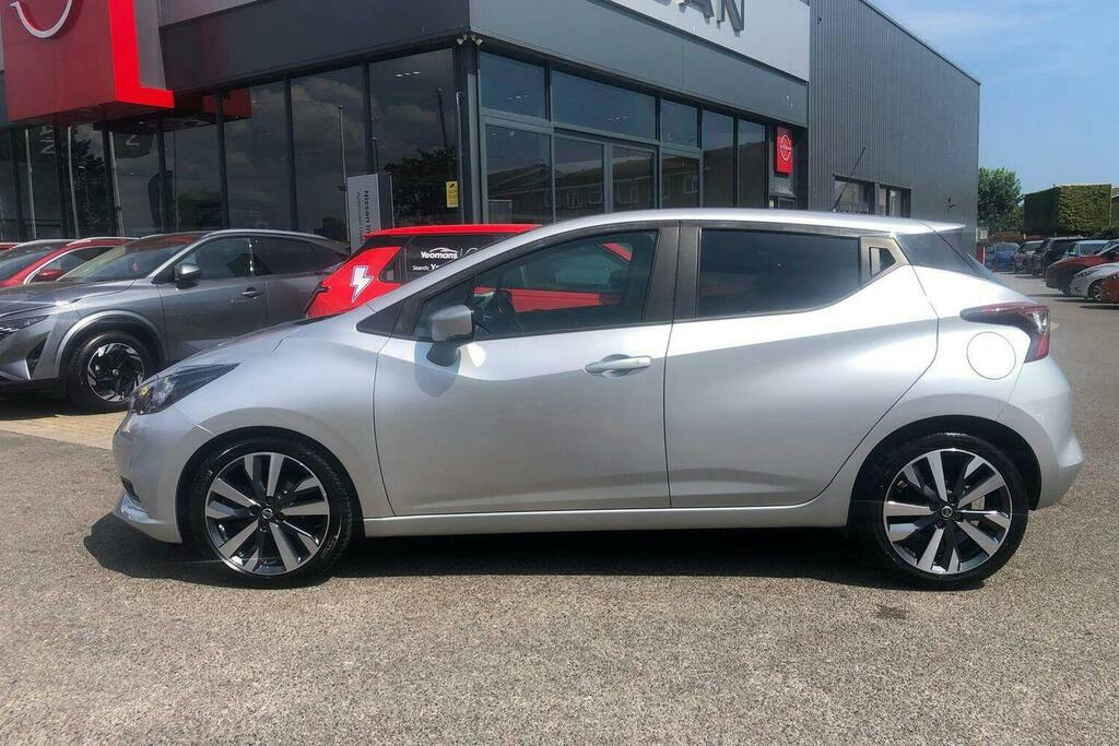 Nissan Micra 1.0 Ig T Tekna Hatchback Xtron LX22UHL Silver #6