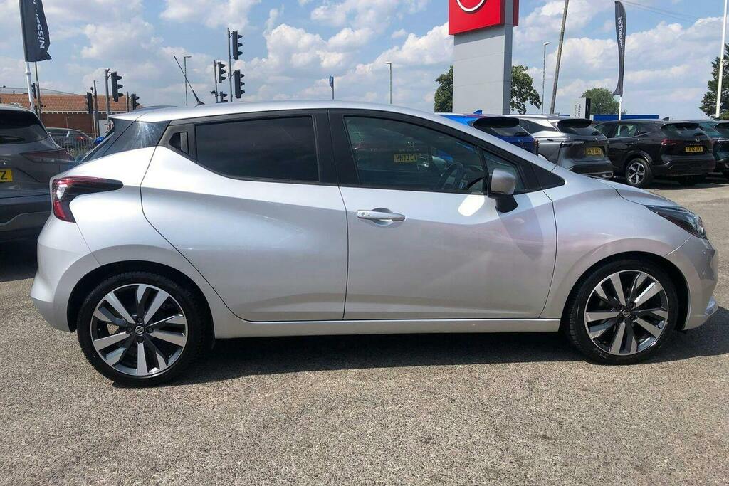 Nissan Micra 1.0 Ig T Tekna Hatchback Xtron LX22UHL Silver #2