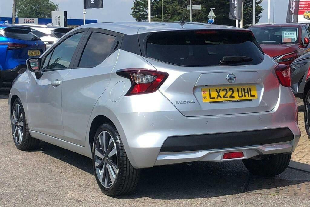 Nissan Micra 1.0 Ig T Tekna Hatchback Xtron LX22UHL Silver #5
