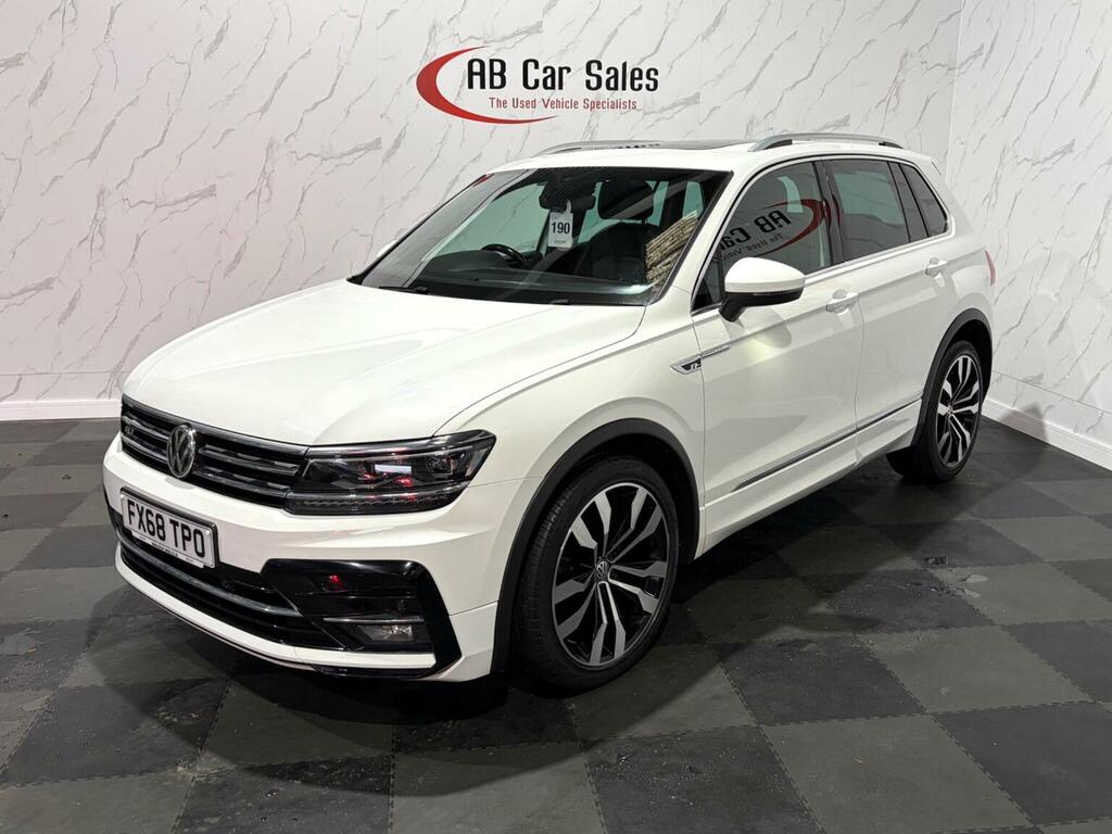 Volkswagen Tiguan 2.0 Tdi R-line Dsg Euro 6 Ss FX68TPO White #5