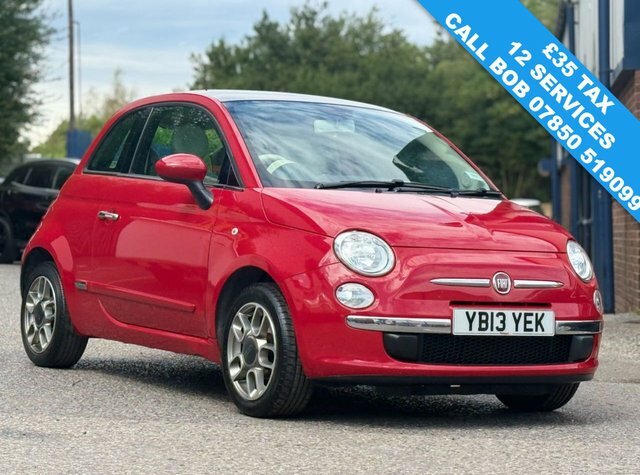 Fiat 500 1.2 Lounge Panoramic Hatchback Manua Red