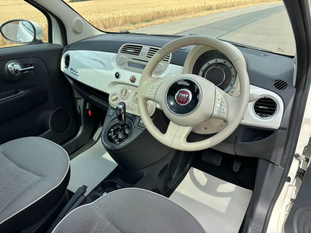 Fiat 500 1.2 Lounge Dualogic Euro 6 Ss White #5