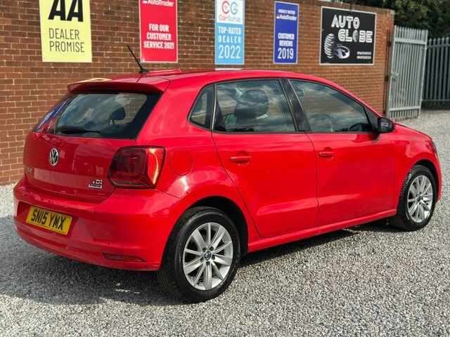 Volkswagen Polo Tdi Bluemotion Tech Se SN15YMX Red #3