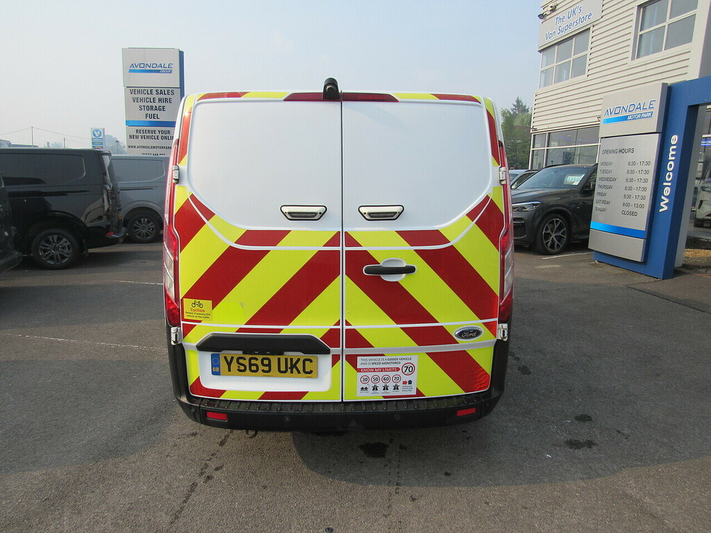 Ford Transit Custom 320 Ecoblue Euro 6 Van With Air Con Work Lamps Rac White #4