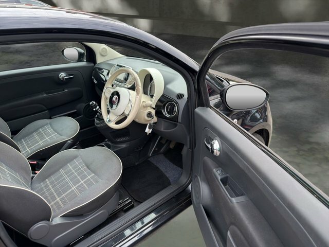 Fiat 500 1.2 Lounge Hatchback Euro 6 S S MW66HGE Black #2